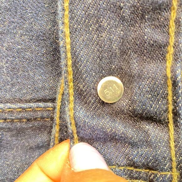 VTG Levis Distressed Cut Out 505 Blue Wash Denim Shorts Summer Festival Cheeky 6 - Picture 6 of 8